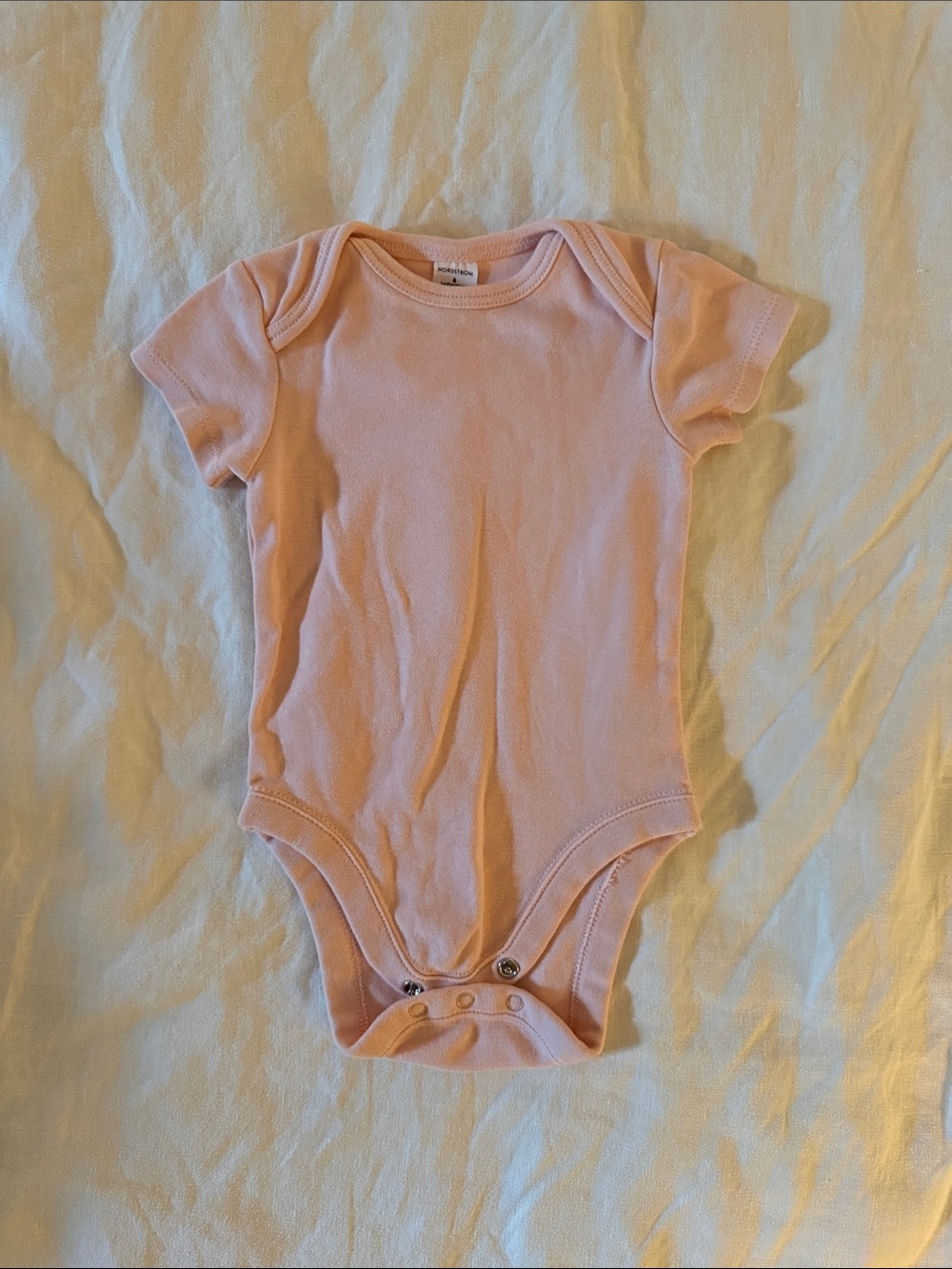 Nordstrom Light Pink Short-Sleeve Baby Bodysuit